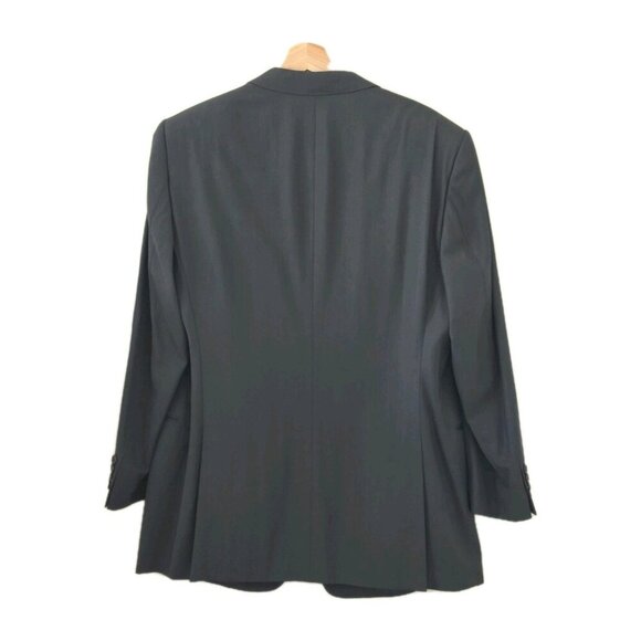 Armani Collezione Blazer Men US 44R Gray Wool Blend Lined 2B Double Vented Italy - Picture 2 of 16